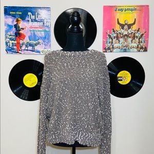 Andree Women’s Sweater|Gray-White|Sz S|EUC